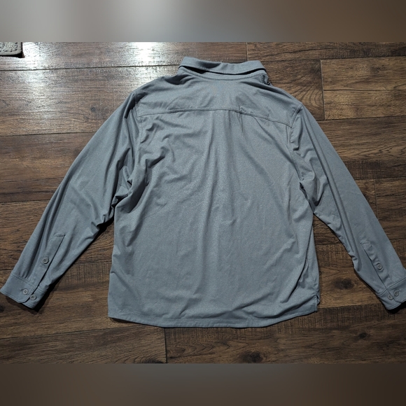 Duluth Trading Co Shirt Men's XL Button Long Sleeve Collared Gray Standard Fit - Picture 9 of 14